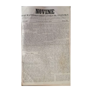 Novine Dalmatinsko-Hervatsko-Slavonske: Broj 1-144/1848