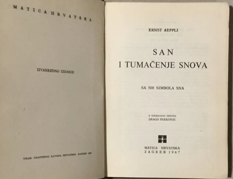 Aeppli Ernst: San i tumačenje snova