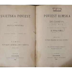 Petar Tomić: Poviest rimska do careva II. dio