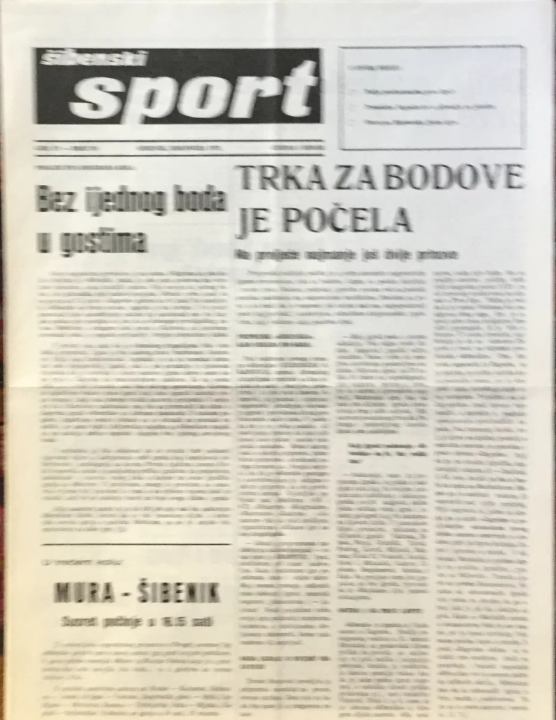Šibenski sport broj 30/1971