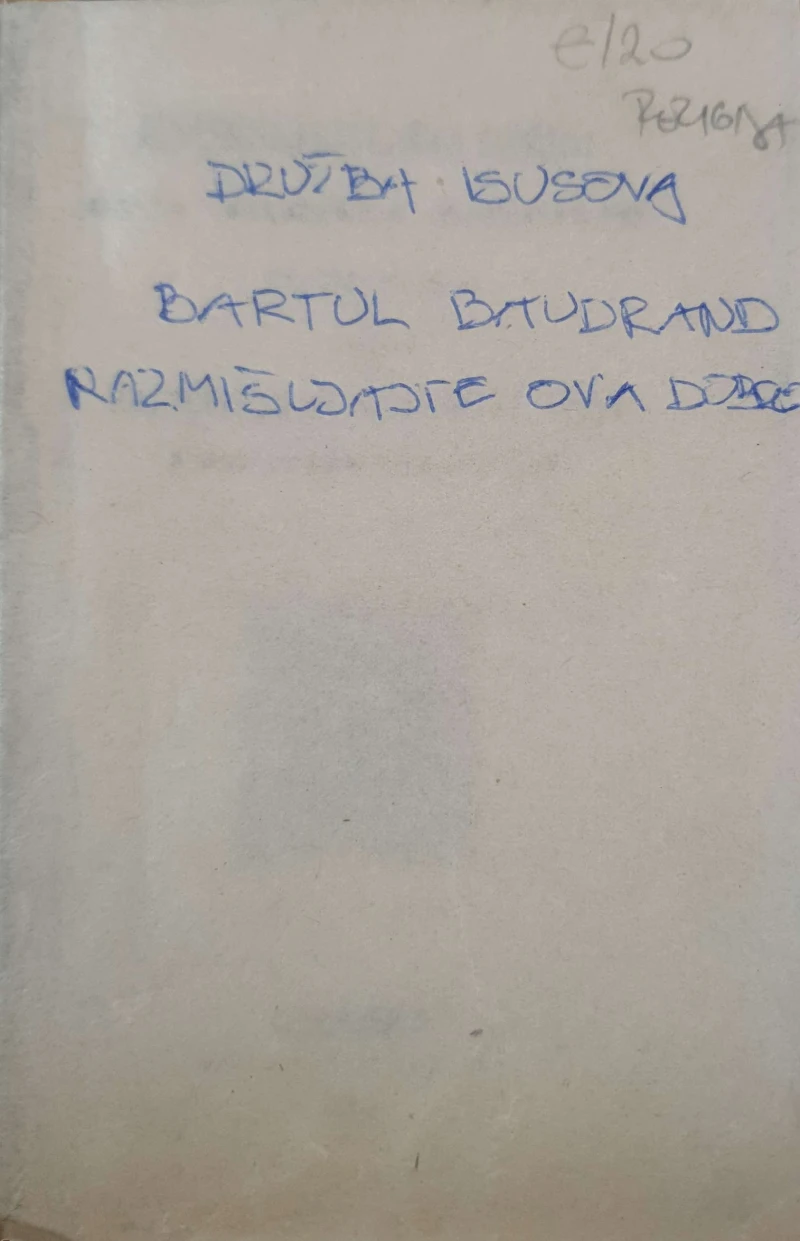 Razmišljajte ova dobro otca Bartula Baudrand družbe Isusove - prinesenje u slovinski jezik