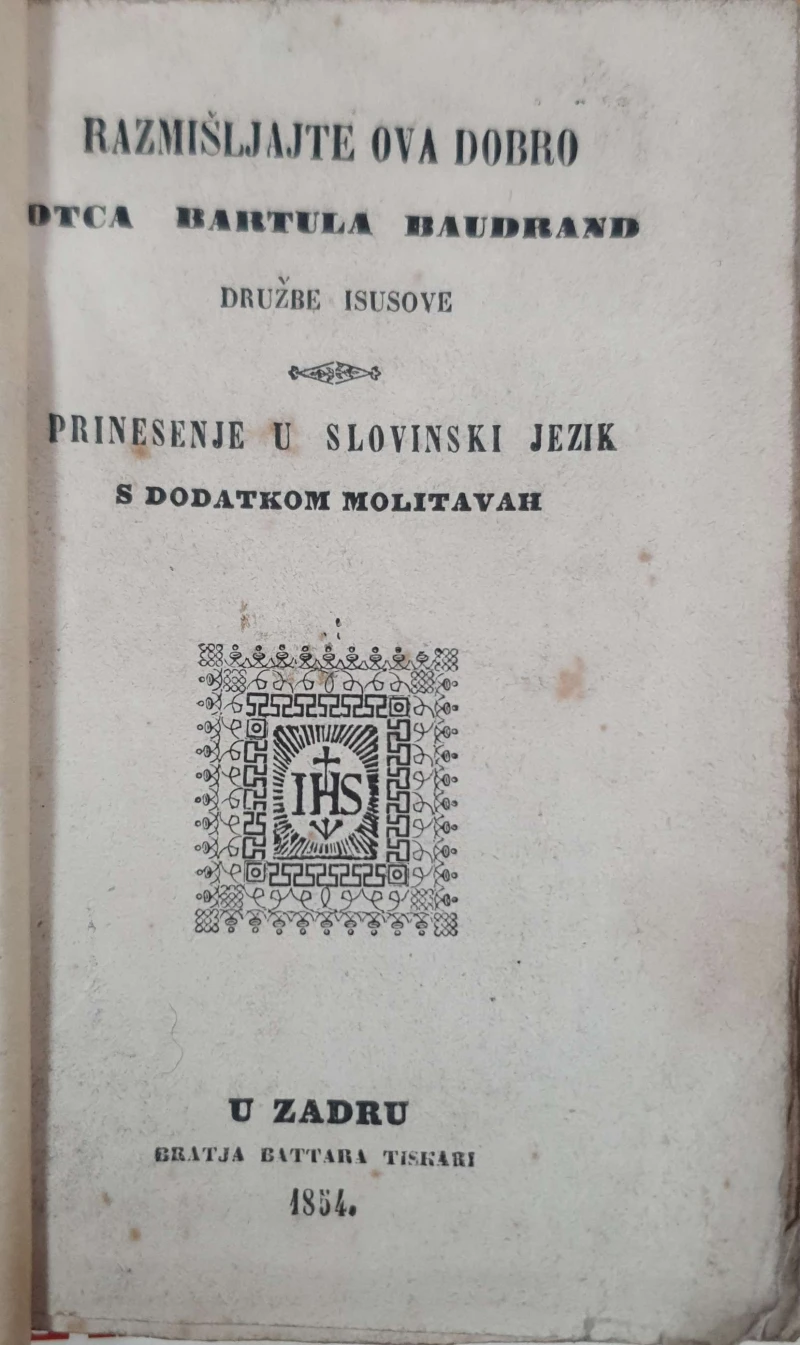 Razmišljajte ova dobro otca Bartula Baudrand družbe Isusove - prinesenje u slovinski jezik
