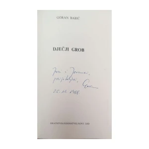 Goran Babić: Dječji grob