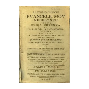 Raztolnachenye evangeliumov nedelyneh. Ztran 1. Razd. I-II