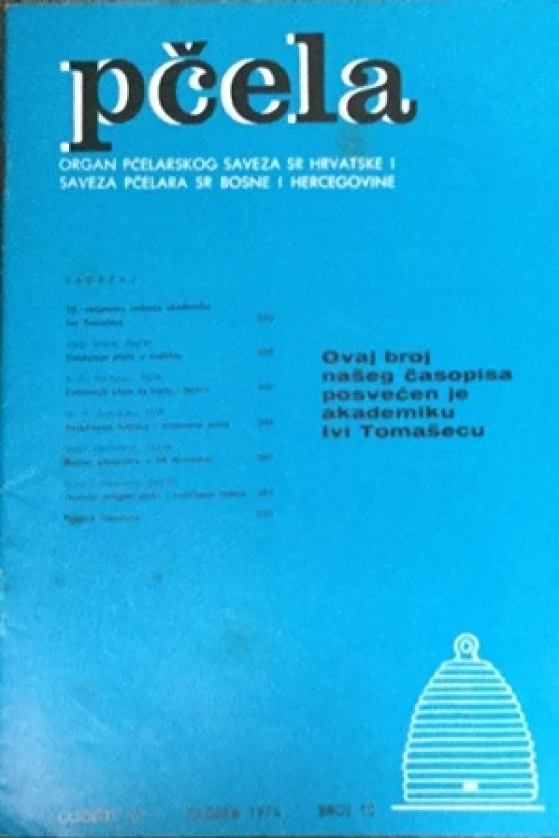 Časopis: Pčela godište 93. Zagreb 1974. broj 10.
