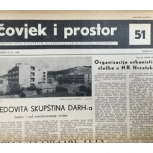 Časopis: Čovjek i prostor  godište III.  Zagreb 1956. broj 51.