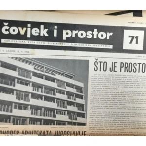 Časopis: Čovjek i prostor  godište V.  Zagreb 1958. broj 71.