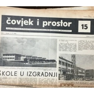 Časopis: Čovjek i prostor  godište I.  Zagreb 1954. broj 15.