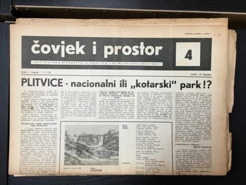 Časopis: Čovjek i prostor  godište I.  Zagreb 1954. broj 4.