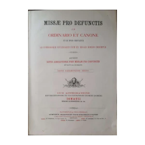 Missae pro defunctis cum ordinario et canone