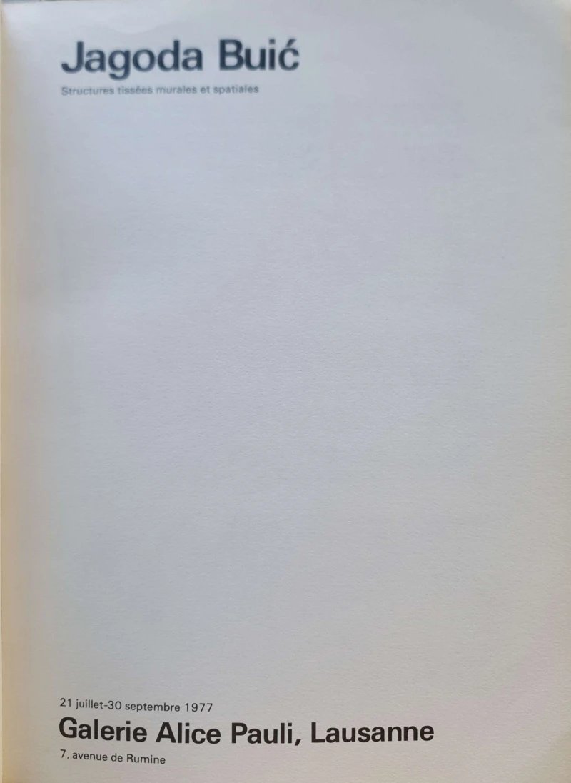 Jagoda Buić: Structures tissées murales et spatiales