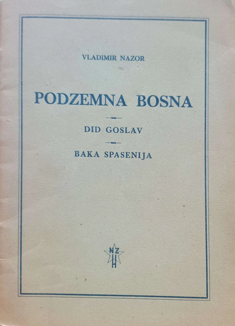 Vladimir Nazor: Podzemna Bosna