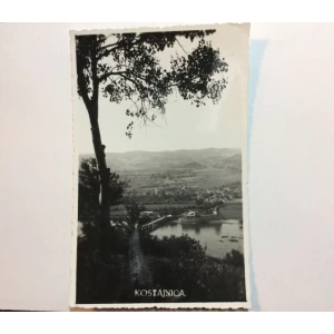 HRVATSKA KOSTAJNICA STARA RAZGLEDNICA PANORAMA UTVRDA MOST STABLO 1940.