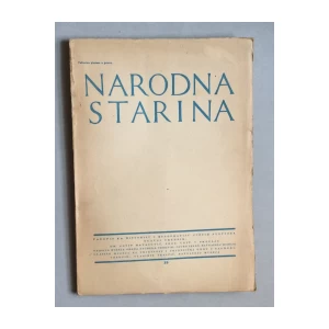 JOSIP MATASOVIĆ, NARODNA STARINA, ČASOPIS ZA HISTORIJU I ETNOGRAFIJU JUŽNIH SLOVJENA, BROJ 35, ZAGREB, 1939.