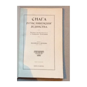 MILOVAN ŠUNDIĆ, SNAGA JUGOSLOVENSKOG JEDINSTVA, POGLEDI NA PROŠLOST I SADAŠNJOST JUGOSLOVENA, POSVETA AUTORA, PITTSBURG, 1935.