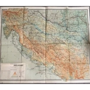 Zemljovid Hrvatske: Hrvatska Banovina 1939.