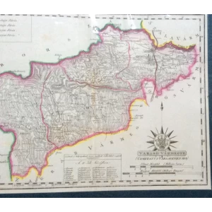 VARAŽDIN, VARASD VARMEGYE, GOROG DEMETER, MAGYAR ATLAS, 1848. ZWEMLJOPISNA KARTA