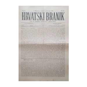 Hrvatski branik: God. II, broj 44/1894