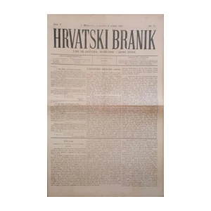 Hrvatski branik: God. V, broj 71/1897