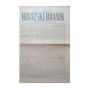 Hrvatski branik: God. VI, broj 25/1898