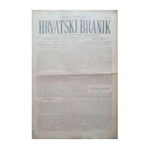 Hrvatski branik: God. VII, broj 41/1899