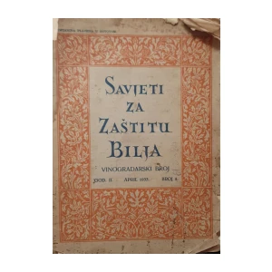 Savjeti za zaštitu bilja: God. II, broj 2/1933