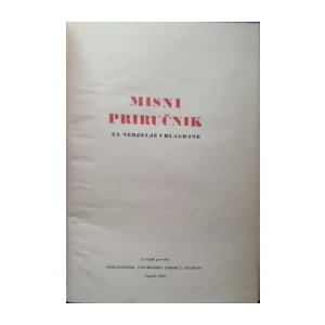 Misni priručnik za nedjelje i blagdane