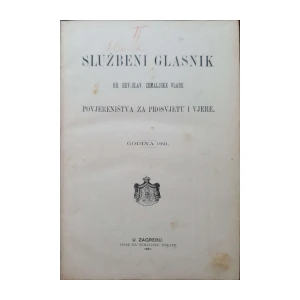 Službeni glasnik Kraljevske hrvatsko-slavonske zemaljske vlade - godina 1921