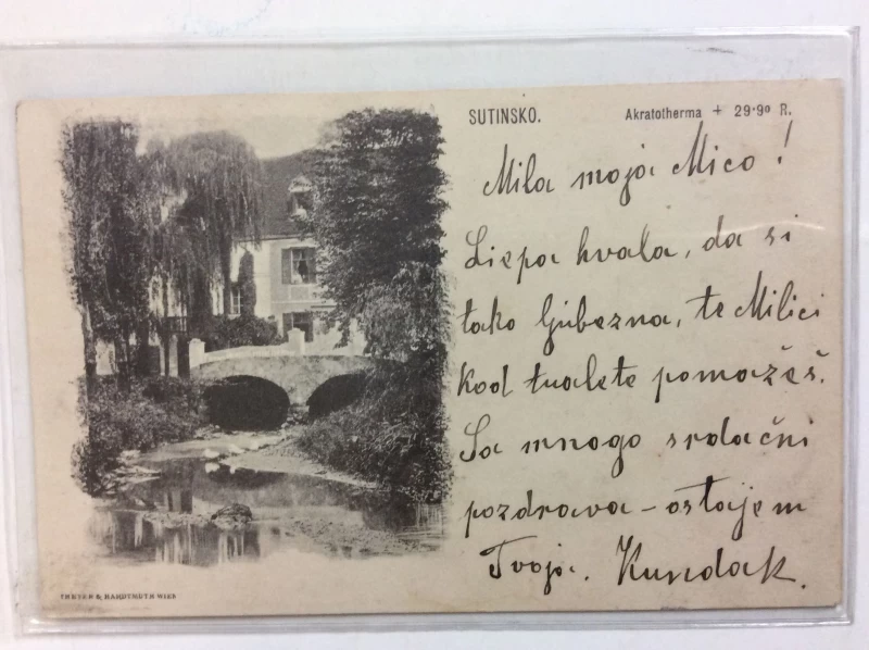 SUTINSKO STARA RAZGLEDNICA KUPALIŠTE SUTINSKE TOPLICE AKRATOTHERMA 1901.