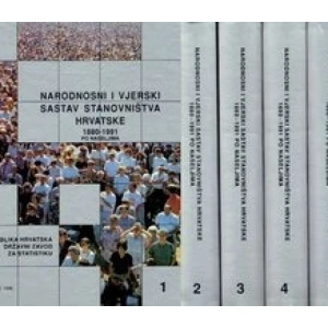 Crkvenčić, Gelo, Klemenčić: Narodnosni i vjerski sastav stanovništva Hrvatske 1880-1991 po naseljima I-V