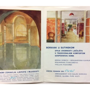 SUTINSKO STARA RAZGLEDNICA RADIOAKTIVNA AKRATOTHERMA LJEČILIŠTE REKLAMNI SLOGANI 