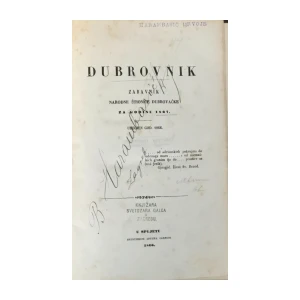 Dubrovnik: Zabavnik Narodne štionice dubrovačke za godinu 1867