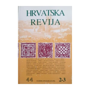 Hrvatska revija: God. XLIV, svezak 2-3/1994