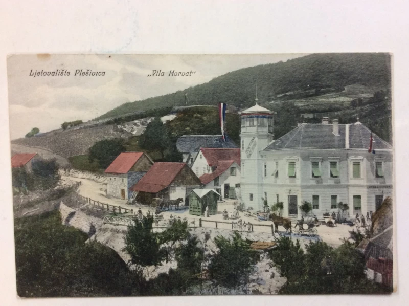 PLJEŠIVICA STARA RAZGLEDNICA LJETOVALIŠTE PLEŠIVICA VILA HORVAT