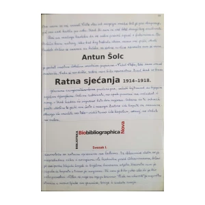 Antun Šolc: Ratna sjećanja 1914–1918