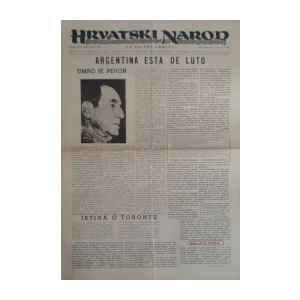 Hrvatski narod: God. IX, broj 105/1974
