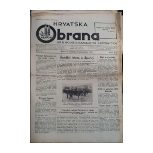 Hrvatska Obrana: God. XXI, broj 43/1940