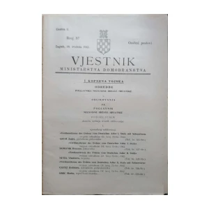 Vjestnik Ministarstva oružanih snaga: God. II, broj 37/1942