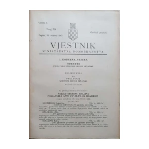 Vjestnik Ministarstva oružanih snaga: God. II, broj 38/1942