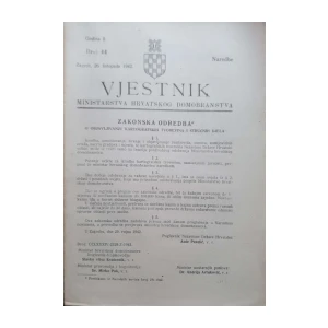 Vjestnik Ministarstva oružanih snaga: God. II, broj 44/1942