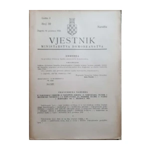 Vjestnik Ministarstva oružanih snaga: God. II, broj 52/1942