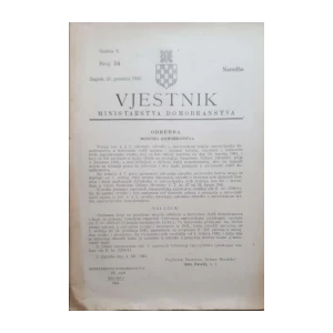 Vjestnik Ministarstva oružanih snaga: God. II, broj 54/1942