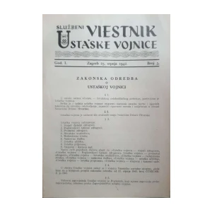 Službeni viestnik Ustaške vojnice: God. I, broj 5/1942