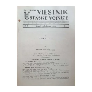 Službeni viestnik Ustaške vojnice: God. I, broj 6/1942