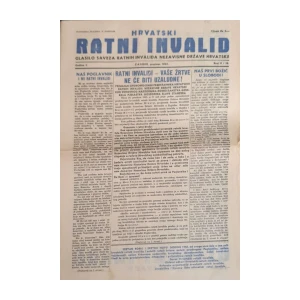 Hrvatski ratni invalid: God. I, broj 9-10/1941