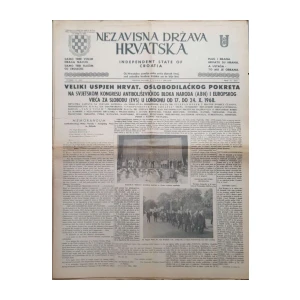 Nezavisna Država Hrvatska: Broj 11/1968