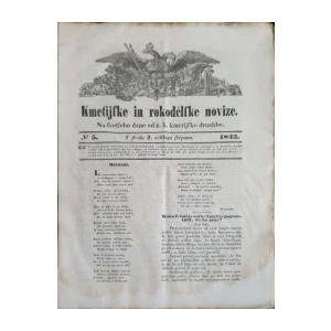 Kmetijske in rokodelske novice: Broj 5/1843