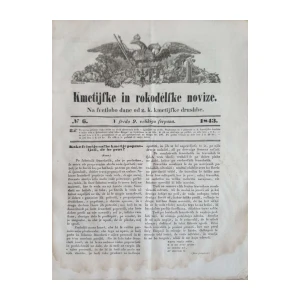 Kmetijske in rokodelske novice: Broj 6/1843