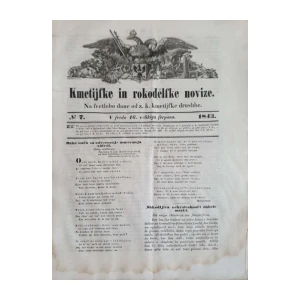 Kmetijske in rokodelske novice: Broj 7/1843