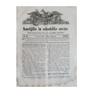 Kmetijske in rokodelske novice: Broj 9/1843